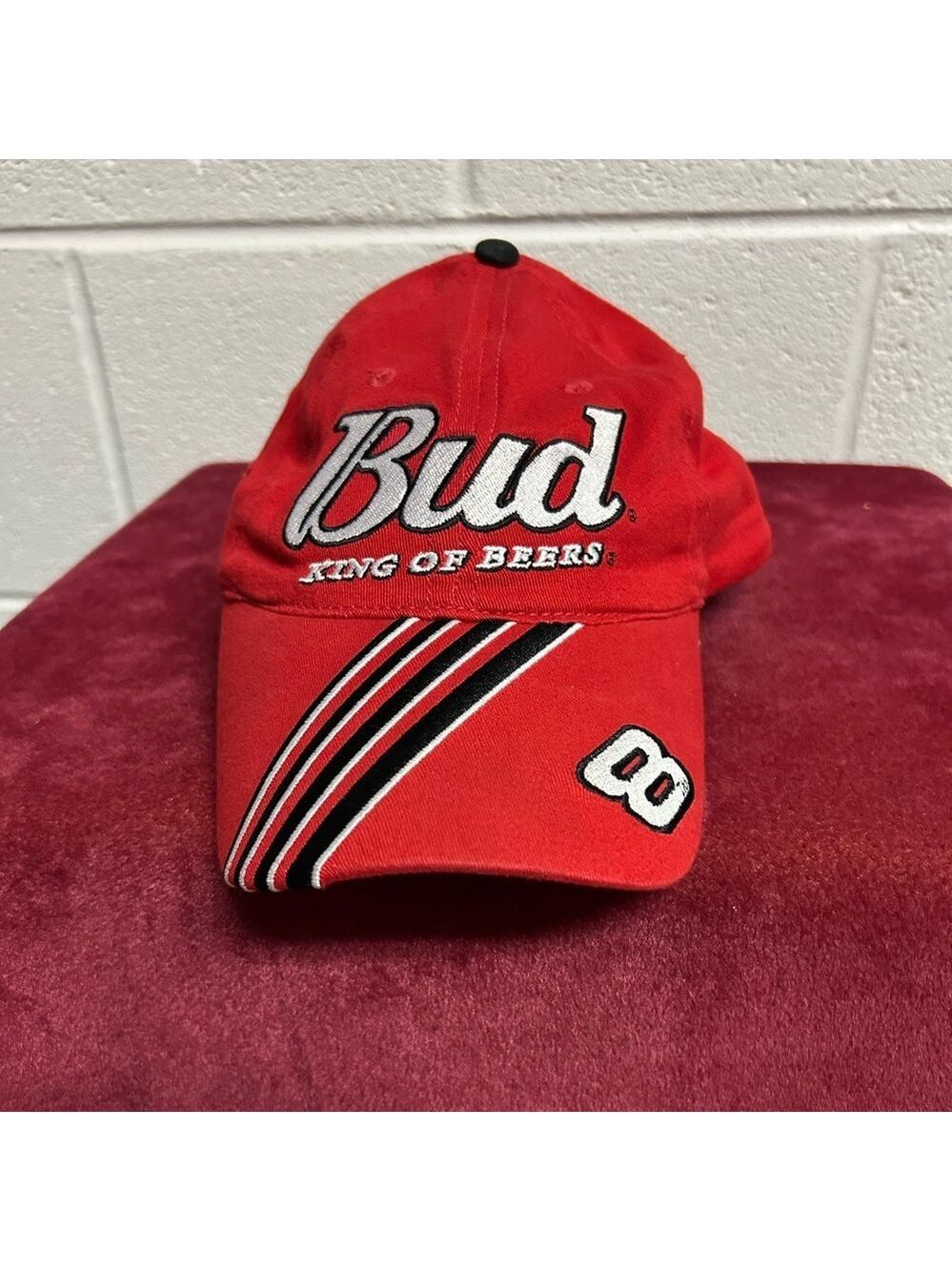 Bud King Of Beers #8 Budweiser Chase Authentics 96% Cotton 4% Spandex One Size